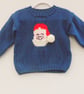 Hand Knitted Santa Jumper for Babies and Children, Baby's Novelty Jumper - Image 3