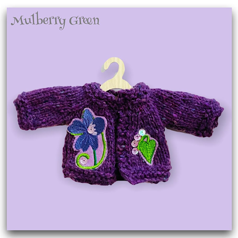 Reserved for Tina - Embroidered Purple Cardigan 