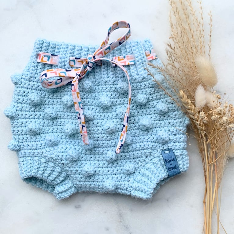 Billie Bloomers Wool Acrylic Blend Mint Blue