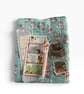 Cute Kitty Reader Gift Set.  Medium Handmade Book Sleeve with Accessories.