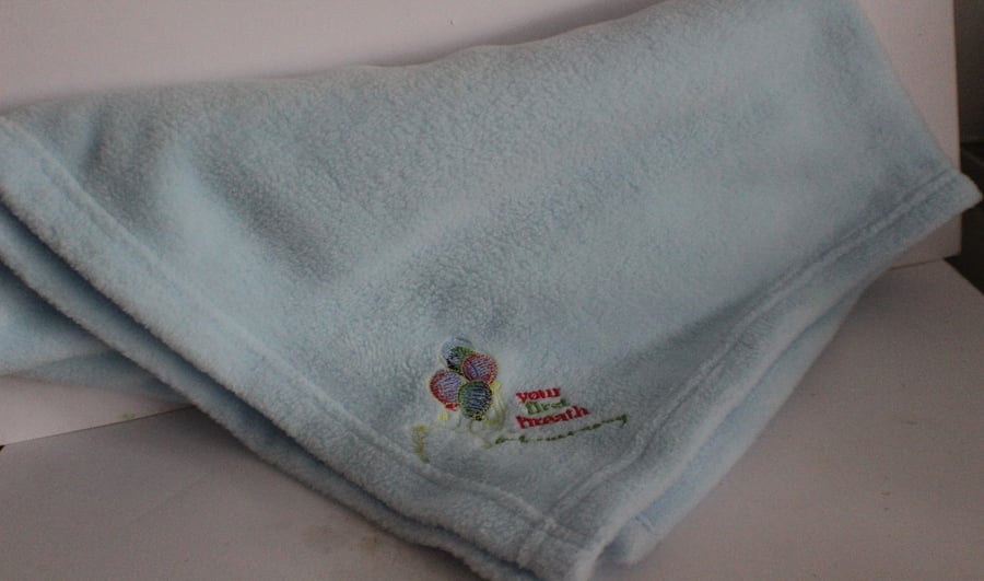 Babies Embroidered Fleece Blanket