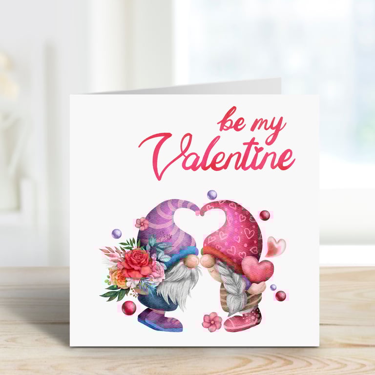 Gnome Gonk Valentine s Day card