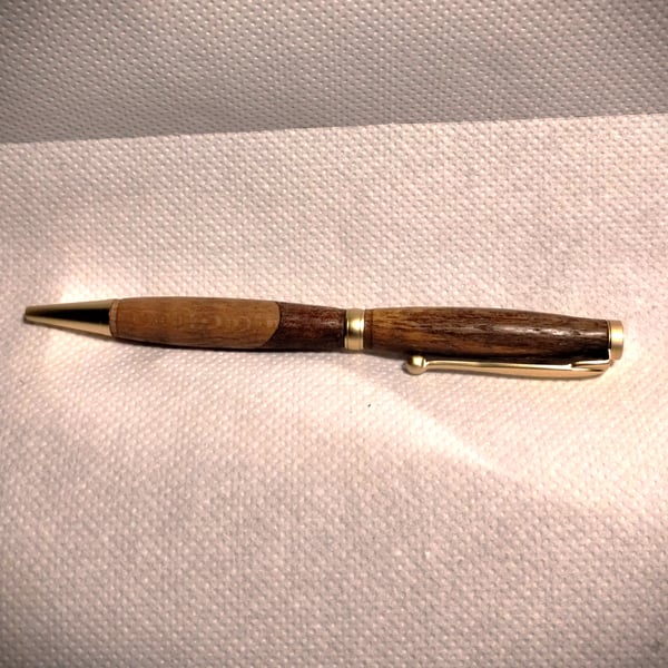 wooden pen with ballpoint