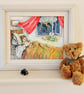 Child surprised by a fairy and lightning flash Original Watercolour Painting  - Image 2
