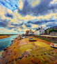 A4 Print Wells-Next-The-Sea North Norfolk Boats High Tide