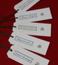 10 Christmas Gift tags, with greeting & Christmas tree motif  - Image 3
