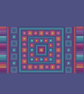 005 Afghan crochet granny squares blanket-rug in a cross stitch sampler  - Image 3