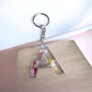 Resin letter keyrings 