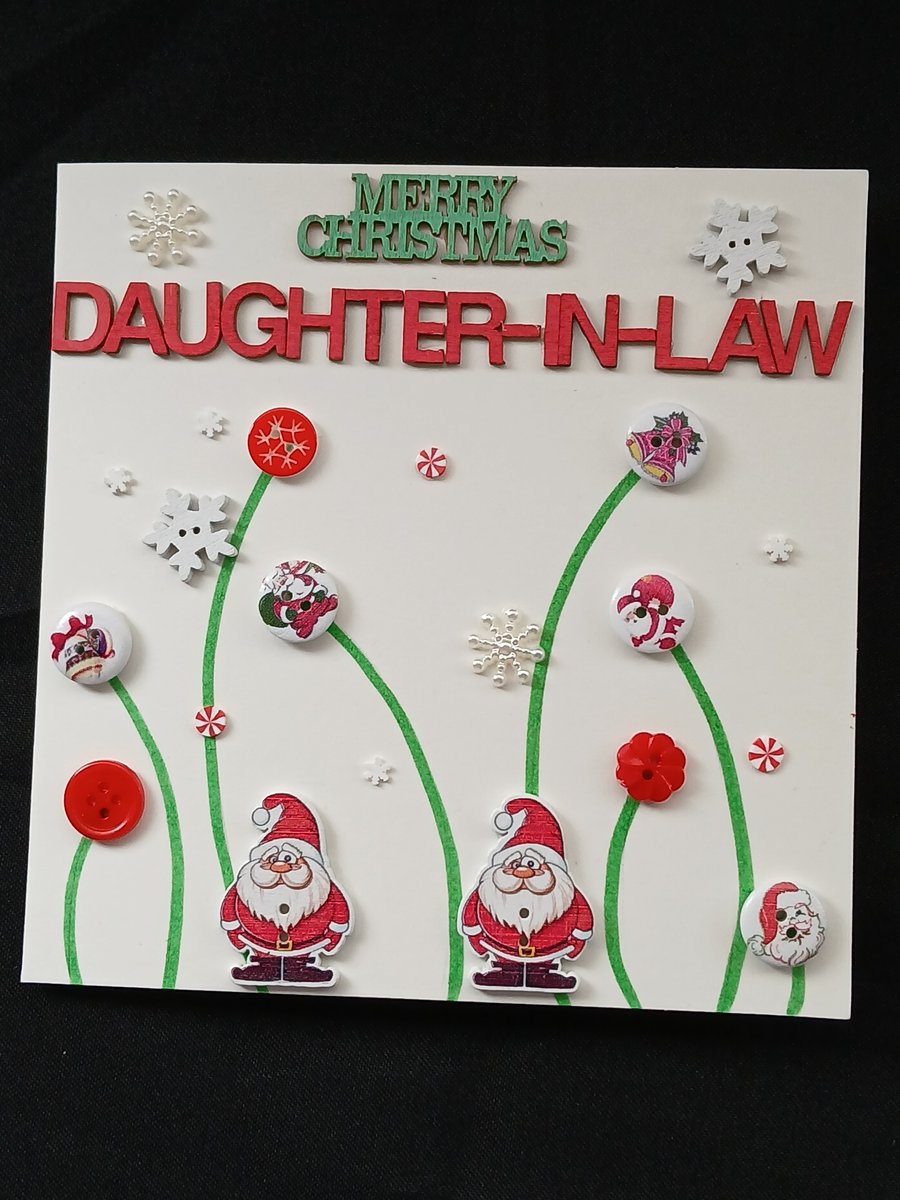 Handmade, daughter-in-law, Christmas card 