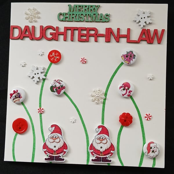 Handmade, daughter-in-law, Christmas card 