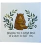 Reserved Cosy Bear Greetings Card – Bear Thinking of You Card - Bear Hug Card  - Image 5