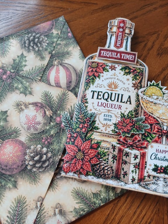 Christmas Tipple card for the Tequila over