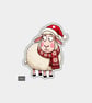 Funny Christmas Gift Tags For Adults, 6pk - Cute Shocked Sheep