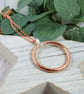 Copper Statement Necklace. Large Reversible Textured Circle Pendant