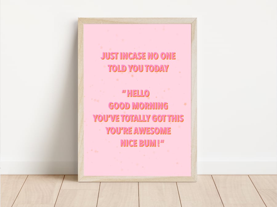 Positivity Print, Funny Wall Art, Typography Wall Art, Funny Gifts.