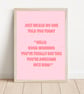 Positivity Print, Funny Wall Art, Typography Wall Art, Funny Gifts.