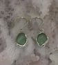 Ocean Sea Glass Silver Earrings - Image 3