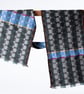 Lush lambswool scarf - flint offset blocks
