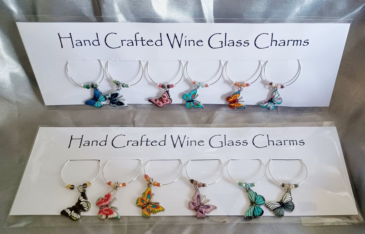 Butterfly Wine Glass Charms