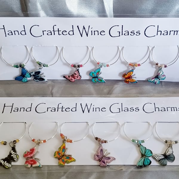 Butterfly Wine Glass Charms