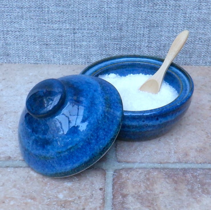 Garlic roaster baker lidded salt pot hand throw... Folksy