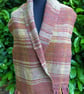 Handwoven Wool, Alpaca & Bamboo Scarf in Earthy Stripes - Image 7