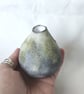 Small Clay Teardrop Bud Vase, Solace Vessel, Wabi Sabi Pottery, Minimalist Decor