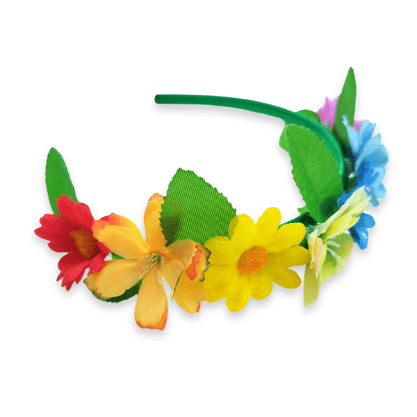 Rainbow Flower Crown Headband