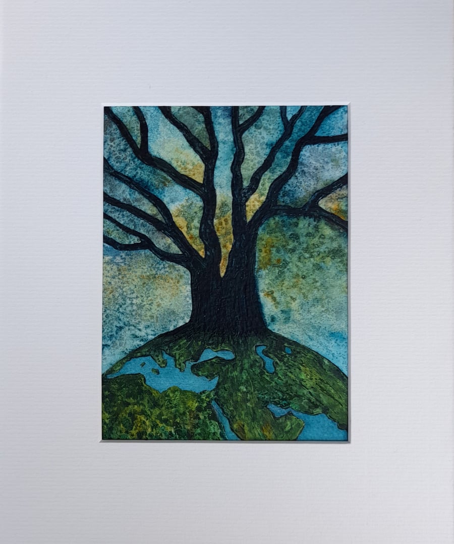 Be Green, Plant Trees - an original painting, Perfectly Imperfect