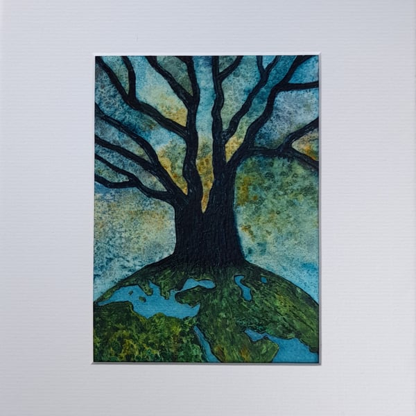 Be Green, Plant Trees - an original painting, Perfectly Imperfect