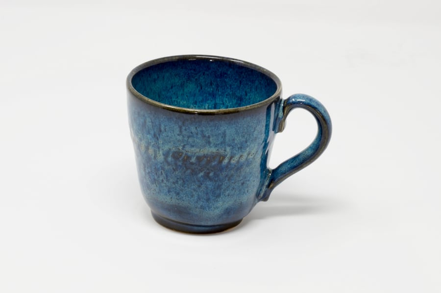 Blue turquoise coffee cup