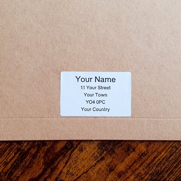 Custom Return Address Rectangle Stickers - Personalized Small Business Supplies