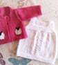 Knitting Pattern for Baby Sheep Cardigan and Dress.  Digital Pattern - Image 2