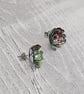 Recycled Flower Stud Earrings –Drink Can Aluminium – Inch's Cider Can - Image 2