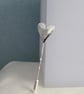 Sterling Silver Hammered Heart Tie & Lapel Stick Pin-Brooch - Image 2