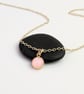 Gold Recycled 9 carat Gold Pink Opal Necklace