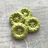 Set of four handmade ceramic buttons