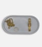 Grey Oval Jewellery Tray, Handmade Decorative Catchall Dish for Home - Image 3