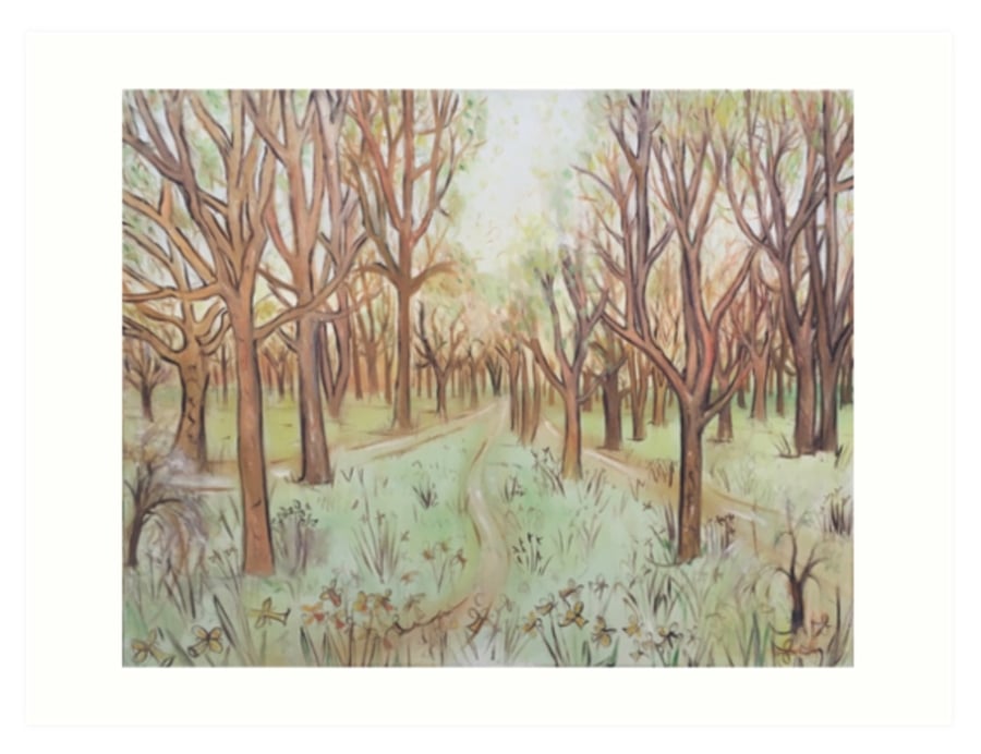 Art Print Taken From The Original Painting ‘Pathway Through The Trees’