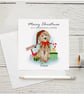 Cockapoo Christmas Card-Personalised with any names,cute dog Christmas card