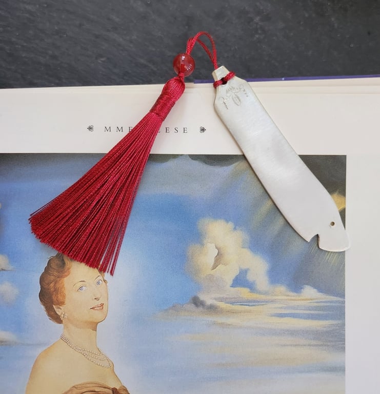 Shark bookmark upcycled from vintage fish knife - version 1