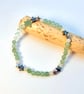 Green Aventurine Bracelet With Stars & Swarovski Crystals, Sparkly Gifts For Her - Image 2