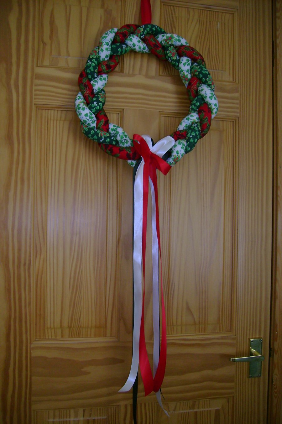 Christmas braided wreath handmade