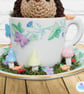 Crochet hedgehog in an espresso teacup. Hedgehog ornament. Hedgehog decoration. - Image 9
