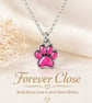 In loving memory paw pendant laid  with ashes  - Image 2