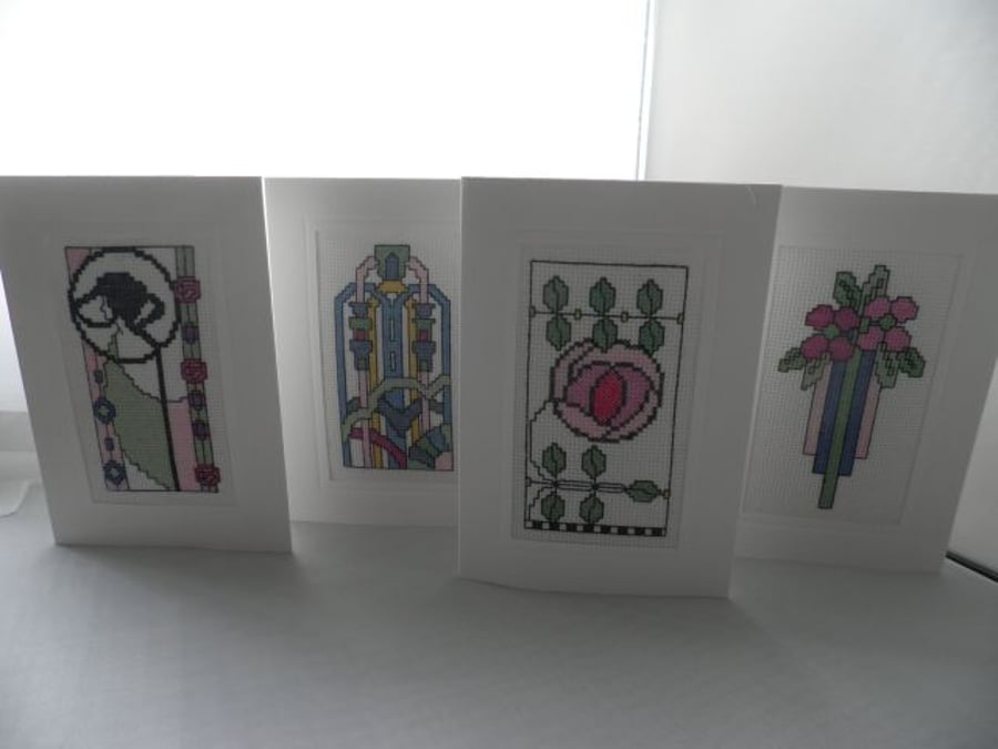4 x Art Deco Cards