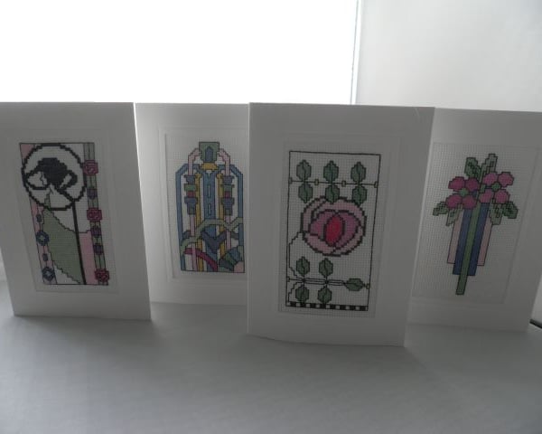 4 x Art Deco Cards