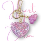 Handmade Shaker Keychain - 'Heart of Calm' with Detachable Cloud Pendant