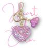 Handmade Shaker Keychain - 'Heart of Calm' with Detachable Cloud Pendant
