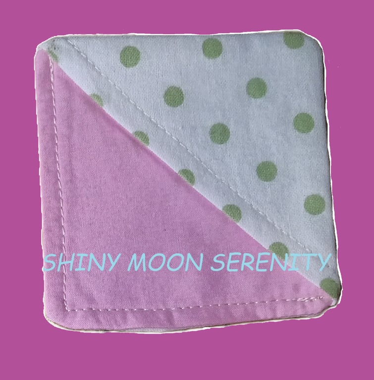 Green Dot on White background, Corner Bookmark